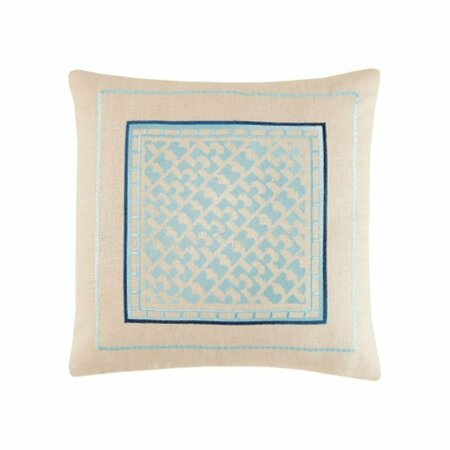 PUESTA EN ESCENA 20 x 20 in. Montecito Light Blue Embroidered Down Filled Pillow PU3676368